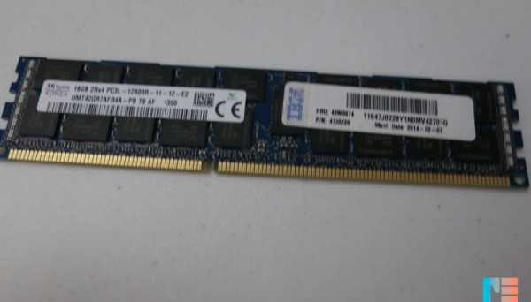 46W0672 RDIMM 1.35V PC3L-12800 ECC DDR3-1600 16GB 2Rx4