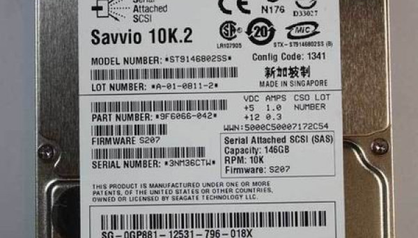ST9146802SS 146GB (10K/16MB/3Gbs/2.5 Savvio SAS