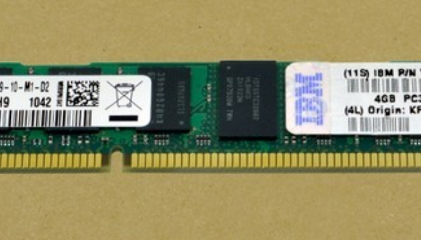 43X5313 RDIMM PC3L-10600 CL9 ECC DDR3 1333MHz VLP 4GB 2Rx8