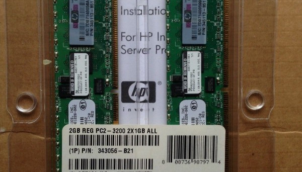 343056-L21 (2x1GB) PC2-3200 REG 2GB DDR2