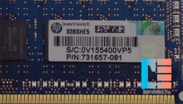 731657-081 PC3-14900R DDR3-1866 Reg ECC 8GB 1Rx4