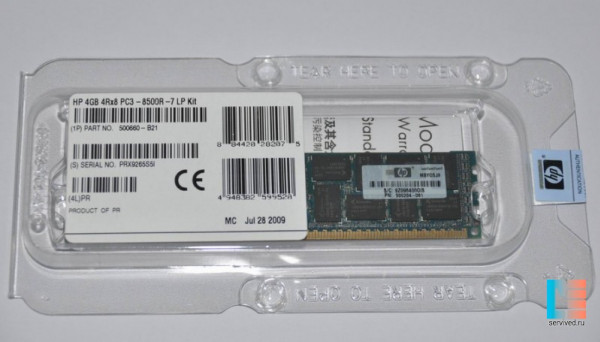 500660-B21 PC3-8500 DDR3 ECC REG 4GB 4R