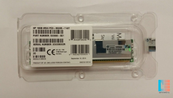 500666-B21 Kit Quad Rank x4 PC3-8500 (DDR3-1066) Registered CAS-7 Memory 16GB (1x16GB)