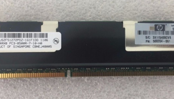 501535-001 PC3-8500 DDR3 ECC REG 4GB 4R