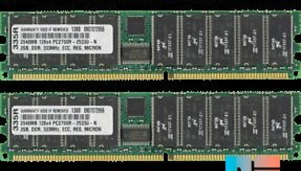 361039-B21 PC2700 DDR SDRAM DIMM Kit (2x2Gb) 4GB ECC