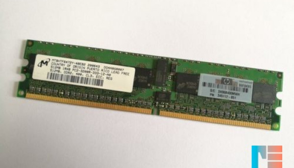 384163-B21 ML350G4p PC3200 DDR2 SDRAM DIMM Kit  512Mb Reg